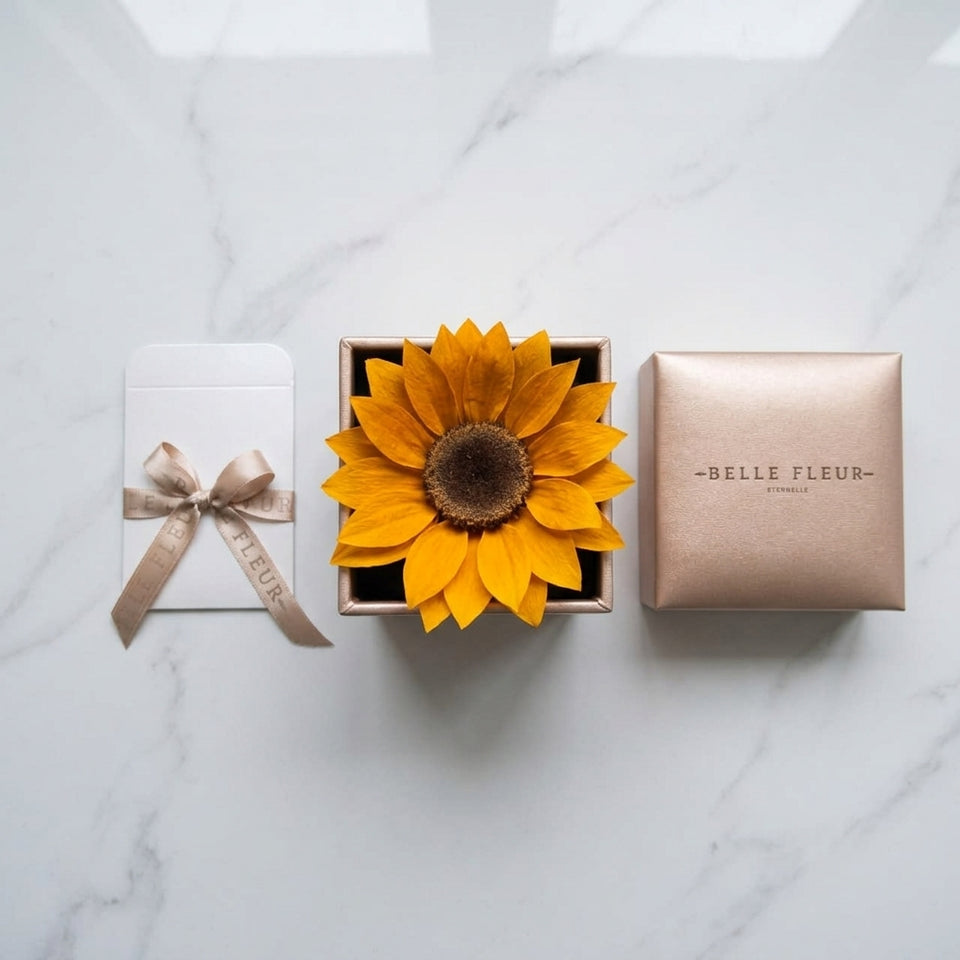 Cajas de rosas Le Tournesol Rosé de BELLE FLEUR ECUADOR, con flores rosadas en una elegante caja de flores.