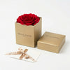 Cajas de rosas La Jolie D'Ór RED02 de BELLE FLEUR ECUADOR, con elegantes cajas decorativas llenas de rosas rojas.