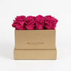 Cajas de rosas La Midi d'Or PINK de BELLE FLEUR ECUADOR con rosas rosadas en elegante presentación.