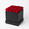 Cajas de rosas La Grand Negra Rojo de BELLE FLEUR ECUADOR, elegante presentación en caja de rosas rojas.
